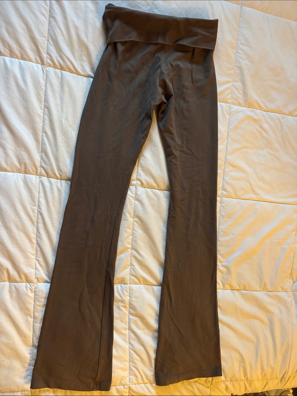 Brandy Melville fold over flare yoga pants